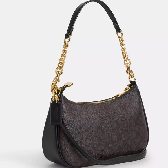 Coach Brown Leather Shoulder Bag - Picture 4 of 12